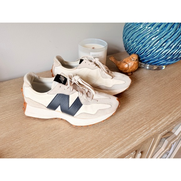 New Balance Shoes - New Balance 327 Sneakers Womens Cream Off White Black Size 8.5